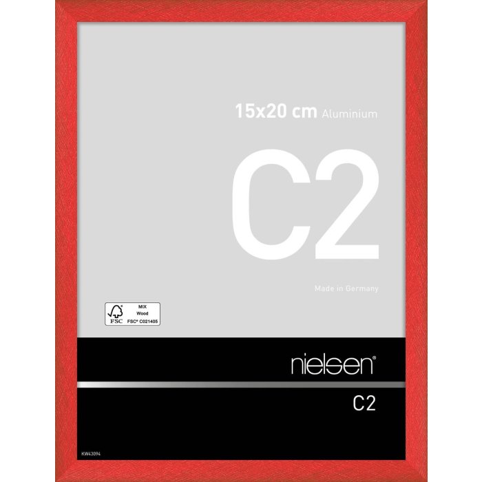 Nielsen Aluminium lijst c2 15x20 cm tornado rood