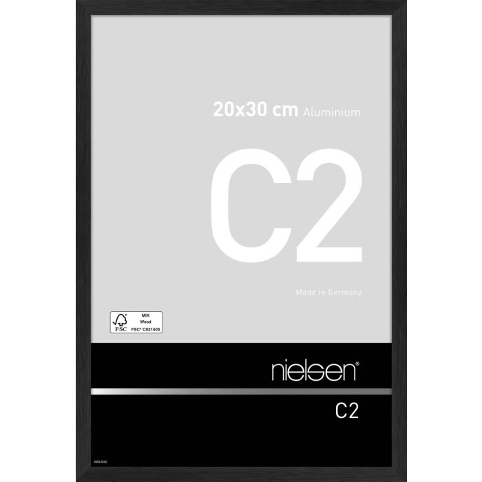 Nielsen Aluminium lijst c2 20x30 cm zwart mat