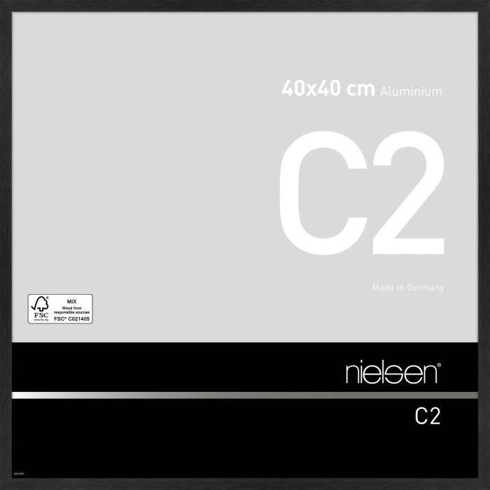 Nielsen Aluminium lijst c2 40x40 cm zwart mat