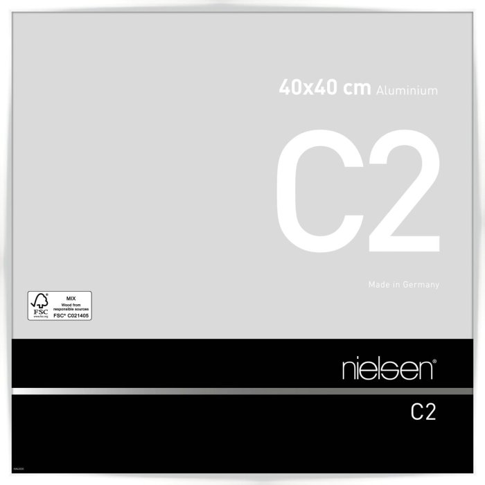 Nielsen Aluminium lijst c2 40x40 cm wit glanzend