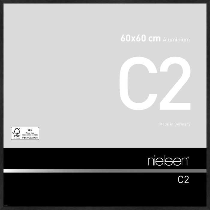 Nielsen Aluminium lijst c2 60x60 cm zwart mat