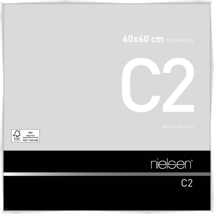 Nielsen Aluminium lijst c2 60x60 cm wit glanzend