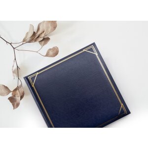 Walther Jumbo Fotoalbum Promo Standaard Blauw 30x30 cm 100 witte paginas