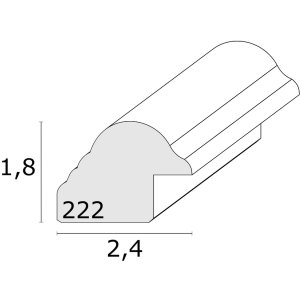 s222h3 Klassieke houten lijst 13x18 cm