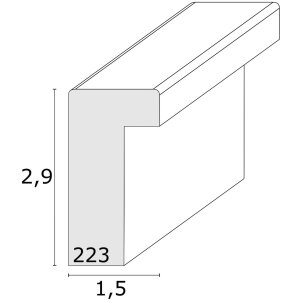 Houten lijst s223k 10x15 cm wit