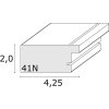 Kunststof lijst s41n wit-zilver 30x40 cm