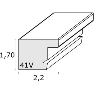 Kunststof lijst s41vk1 wit 10x20 cm