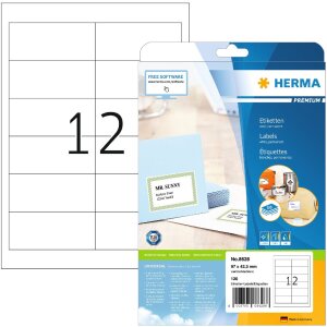 Etiketten Premium a4, wit 96,5x42,3 mm papier mat 120 st.