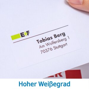 Adresetiketten Premium a4, wit 99,1x38,1 mm papier mat 140 st.