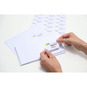 Adresetiketten Premium a4, wit 99,1x38,1 mm papier mat 140 st.