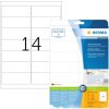 Adresetiketten Premium a4, wit 99,1x38,1 mm papier mat 140 st.