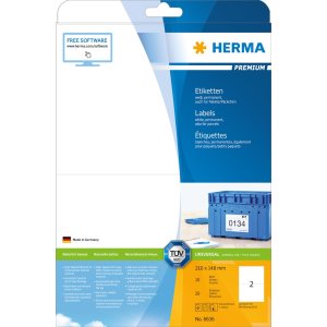 herma etiketten premium a4 wit 210x148 mm papier mat 20...