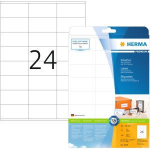 Etiketten Premium a4, wit 70x36 mm papier mat 240 st.