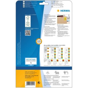 HERMA etiketten A4 geel 210x297 mm papier mat 20 stuks