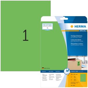 HERMA etiketten A4 groen 210x297 mm papier mat 20 stuks