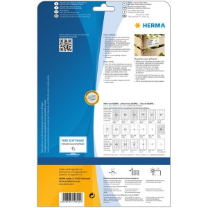 Etiketten a4 wit 45,7x21,2 mm extreem sterk klevend papier mat 1200 st.