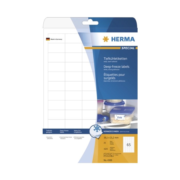 herma diepvriesetiketten a4 wit 38,1x21,2 mm papier mat 1625 stuks