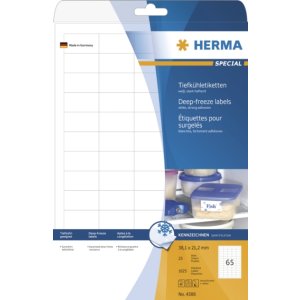 herma diepvriesetiketten a4 wit 38,1x21,2 mm papier mat...