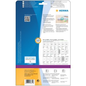 herma CD-etiketten mini a4 wit ø 78 mm papier mat ondoorzichtig 60 stuks