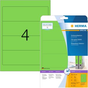 Mapetiketten a4 groen 192x61 mm papier mat ondoorzichtig...