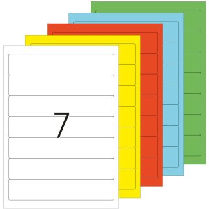 Mapetiketten a4 wit 192x38 mm papier mat ondoorzichtig 70 st.