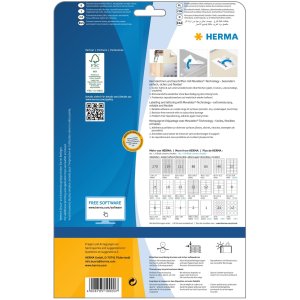 Etiketten a4 wit 17,8x10 mm Movables-verwijderbaar papier mat 6750 st.