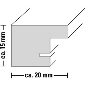 Kunststof lijst Parijs, staal, 15 x 20 cm