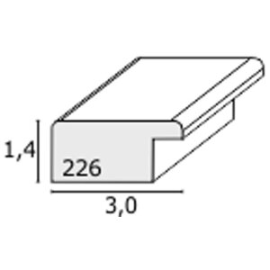 Houten lijst s226k breed vlak profiel