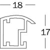 Trendstyle kunststof lijst 70x100 cm zwart