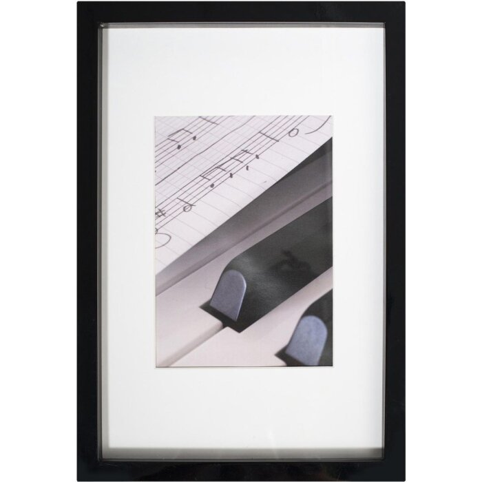 Fotolijst hout piano zwart 20x30 cm 3D effect