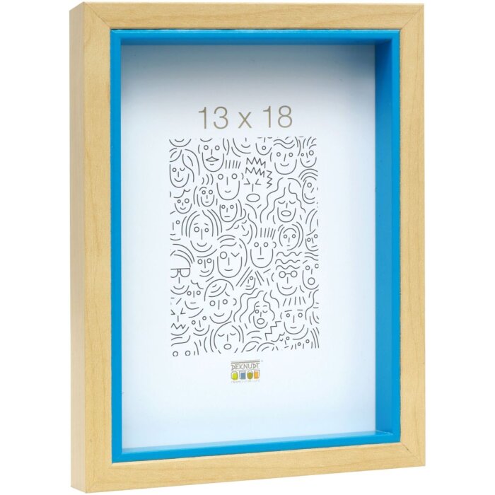 Houten lijst s40bh blauw 13x18 cm