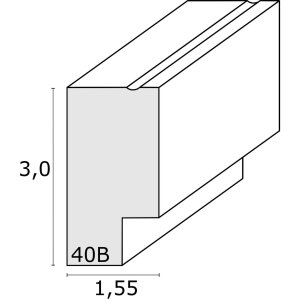 Houten lijst s40bh blauw 13x18 cm