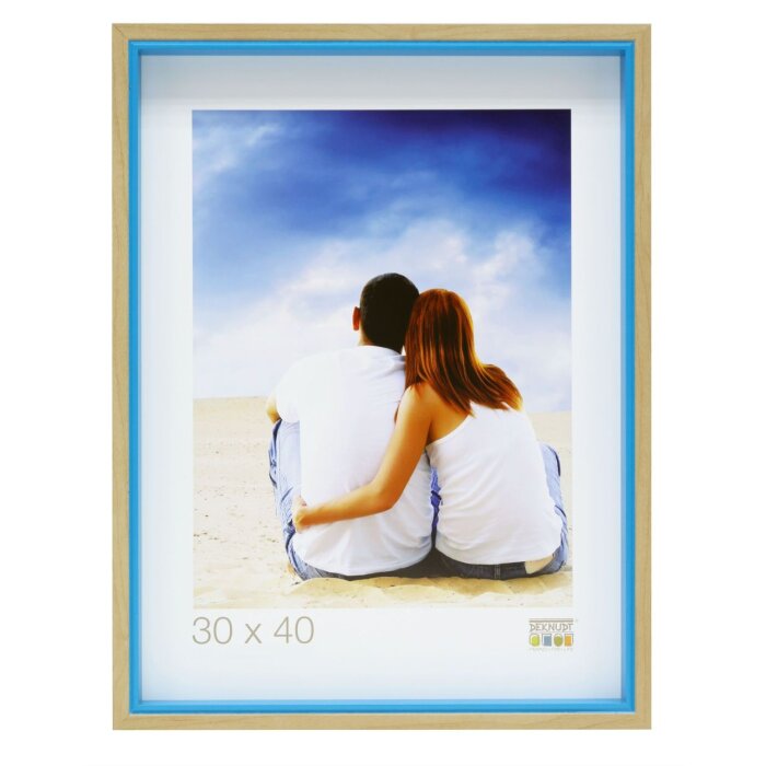 Houten lijst s40bh blauw 30x40 cm