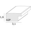 Deknudt Kunststof lijst s42p licht wit 13x13 cm