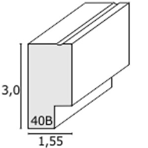 Houten lijst s40bh 10x15 cm tot 30x40 cm