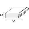 Houten lijst s48sc vlak profiel