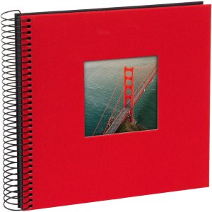 Spiraal Album Bella Vista rood/zwart 20x20 cm