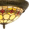 Tiffany plafondlamp ø 38x19 cm roze