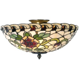 Tiffany plafondlamp ø 40x23 cm zwart