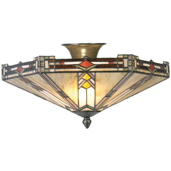 Tiffany plafondlamp ø 40x23 cm paars