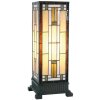 5LL-5445 Tiffany tafellamp 18x45 cm bruin glazen vierkante bureaulamp