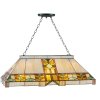 LumiLamp 5LL-5469 Hanglamp Tiffany 92x47x125 cm Geel Metaal Glazen Rechthoek