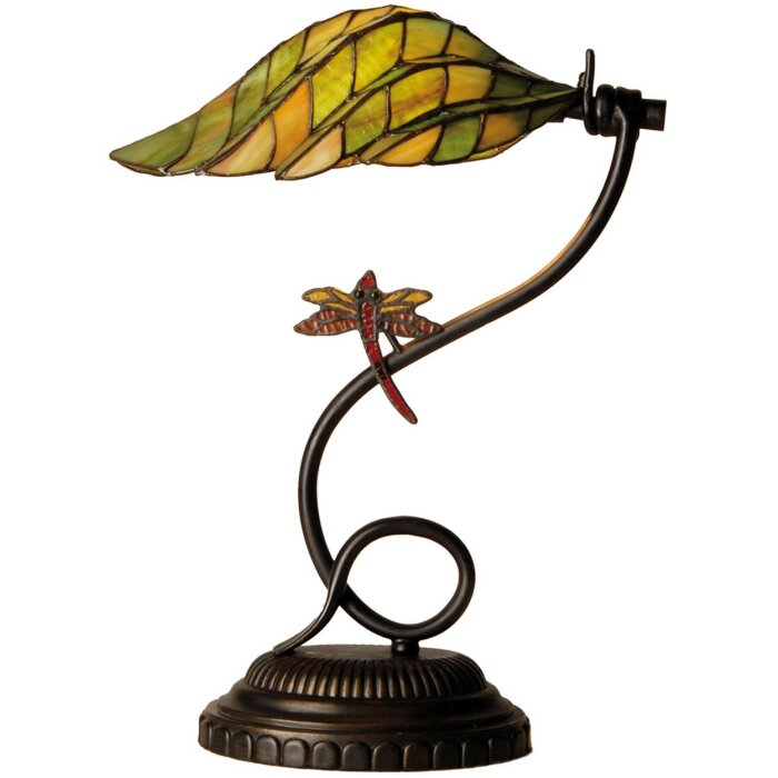 Tiffany bureaulamp libelle groen