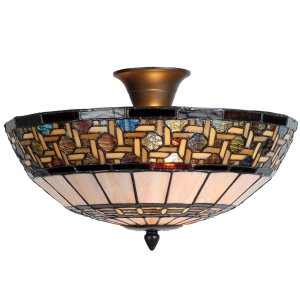 Tiffany plafondlamp ø 40x23 cm natuur