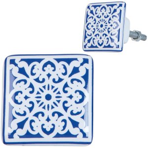 Meubelknop 3x3 cm in blauw - 63415