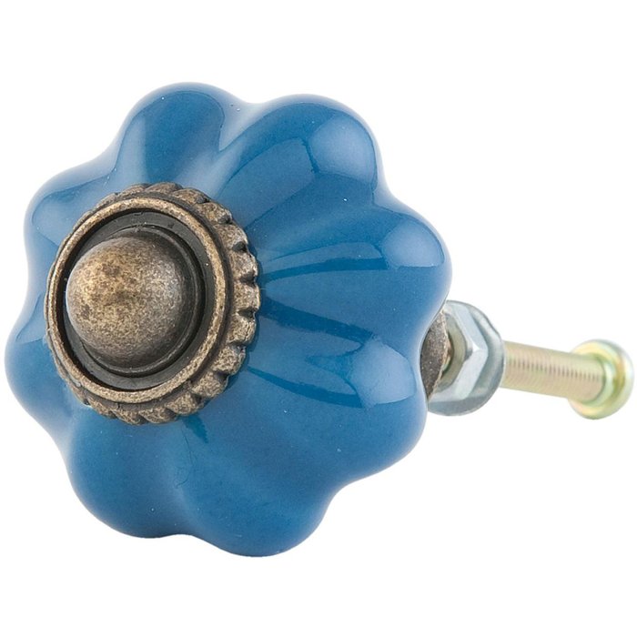 Meubelknop ø 3 cm in blauw - 63499