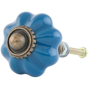 Meubelknop ø 3 cm in blauw - 63499