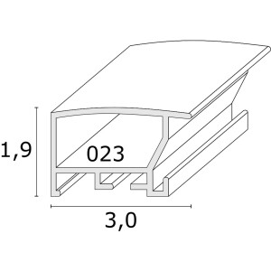 Deknudt S023D1 18x24 cm zilverkleurig frame Tibbi gemaakt van aluminium 3 cm lamelbreedte