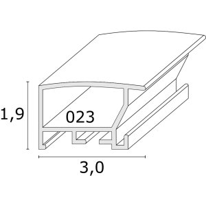 Deknudt Tibbi aluminium lijst in brons, afmeting 24x30 cm