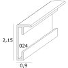 maarii 40x40 cm vierkant aluminium lijst mat zilver